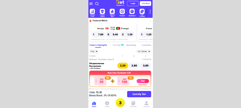 onebet interface